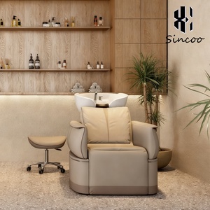 Poltrona da <span class=keywords><strong>Parrucchiere</strong></span> Ergonomica di Lusso Personalizzata con Poggiapiedi Regolabile, Comoda Poltrona per Lavaggio Capelli per Saloni - Product Image 3