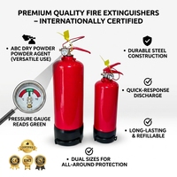 Extincteur compact à poudre sèche ABC de 1 kg et 2 kg, équipé d'une valve conforme à la norme CE, outil de protection incendie d'urgence pour voiture