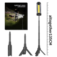 Lampe de travail LED rechargeable portable avec support Cob sans fil Lampe de travail à intensité variable pour application paysagère