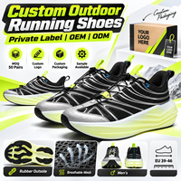 Chaussures de course pour hommes avec logo personnalisé, respirantes, en mesh, baskets épaisses, fabrication de chaussures OEM ODM en marque privée