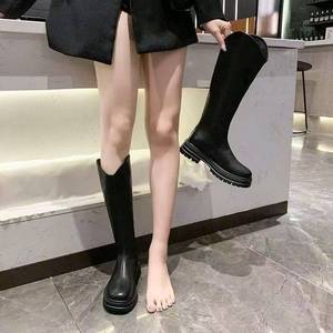 Botas de montar para mujer, estilo 2026, elegantes, por encima de la rodilla, estilo petite, suela gruesa, botas altas versátiles - Product Image 6