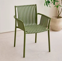 Chaises de salle à manger et de jardin en plastique empilables STG, style nordique moderne, épaissies, pour usage domestique, balcon et extérieur