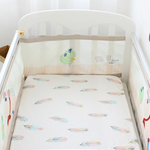 Été section mince respirant réglable 100% coton pépinière <span class=keywords><strong>lit</strong></span> <span class=keywords><strong>lit</strong></span> Bébé bébé sécurité maille berceau pare-chocs tapis - Product Image 1