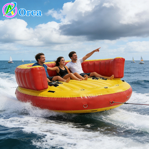 Bateau gonflable de haute qualité pour la navigation à rames, Crazy Spinning UFO Slider, 4-6 places, <span class=keywords><strong>fauteuil</strong></span>, bateau disco gonflable, tube de ski nautique remorquable - Product Image 1