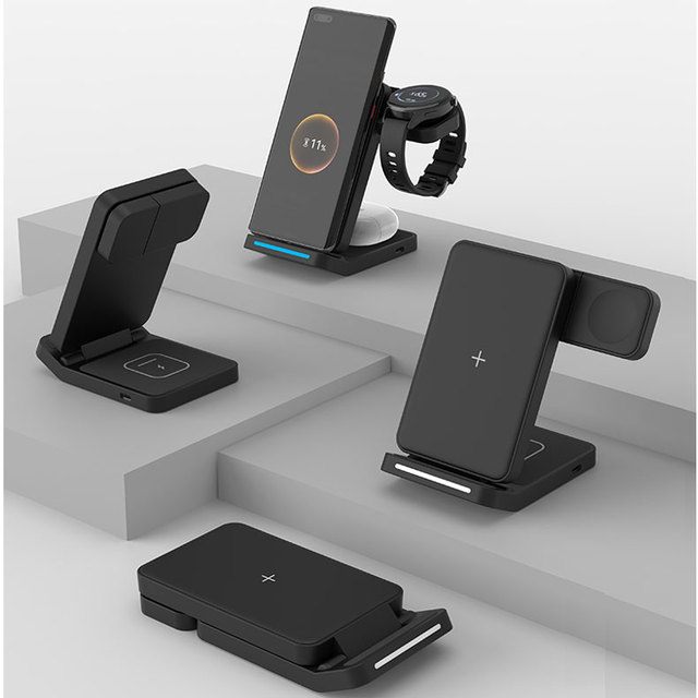 Hot Selling Products Foldable Fast Charging Magnetic 3 in 1 Wireless Charger for Phone