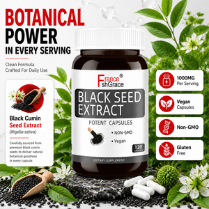 Fabricant de compléments alimentaires à base d'huile de graines noires Shecome pour le soutien immunitaire et digestif, 120 capsules d'extrait de graines noires - Product Image 3