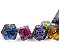 Jeu de dés polyédriques en résine pour Dungeons and Dragons, dés RPG œil de démon