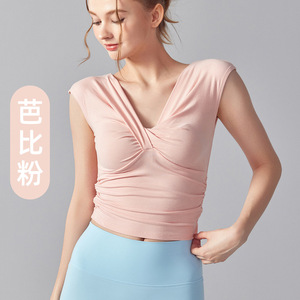 CJ-Factory Customization Soft Crop Sports <strong>T</strong>-<strong>Shirt</strong> Women Short Sleeve Gym Yoga Top Fitness Running Short Top - Product Image 5