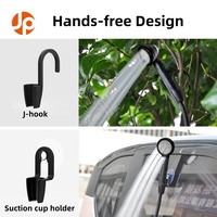 Douche portable d'extérieur en plastique étanche avec batterie 8000 mAh et 3 modes de pulvérisation réglables pour camping, randonnée, camping-car