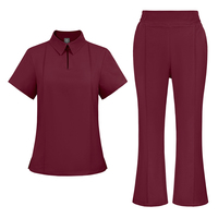 Nouveaux ensembles de blouses d'infirmière 2026 – Ensemble de blouses à col montant en tissu performant – Uniforme d'infirmière élastique personnalisé pour femmes