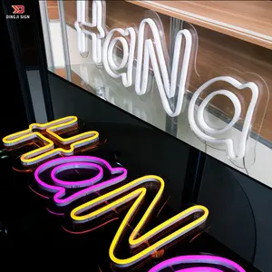 Giá rẻ tùy chỉnh Silicone Neon dấu hiệu 50m Trung Sơn trạm xăng thư kênh Led Neon dấu hiệu