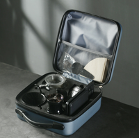 Kit de Démarrage Café & Thé Populaire Allan Vintage Noir pour Cafetière à Filtre, avec Sac de Voyage Familial – Idéal pour les Amateurs de Café