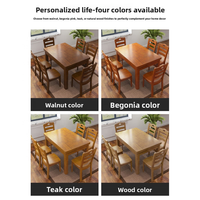 Ensemble de table et chaises de salle à manger en bois massif moderne et simple pour 4 à 6 personnes, petit modèle rectangulaire, meubles de maison, marque Rosegia, garantie 1 an