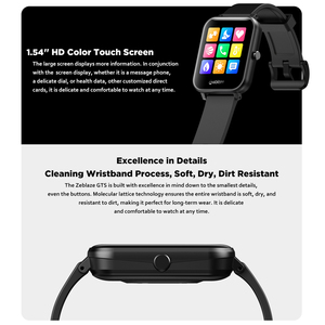 Nuevo diseño de reloj inteligente 2020 Zeblaze <span class=keywords><strong>GTS</strong></span> audífonos-bluetooths deportes reloj de fitness - Product Image 3