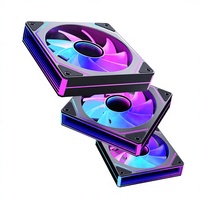 Ventilateur sans balais ARGB pour processeur, lot de 3, PWM silencieux, haut débit d'air, ventilateur de refroidissement DC pour PC de jeu - différentes couleurs pour boîtier d'ordinateur