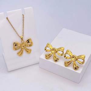 ชุดเครื่องประดับสร้อยคอและต่างหูสุดฮิตขายดีข้ามประเทศ รุ่นใหม่สำหรับผู้หญิง ต่างหูไทเทเนียมคุณภาพสูง - Product Image 6