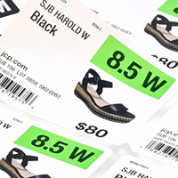 Étiquettes de codes-barres à données variables pour chaussures et vêtements personnalisés - Autocollants de prix avec code QR imperméables