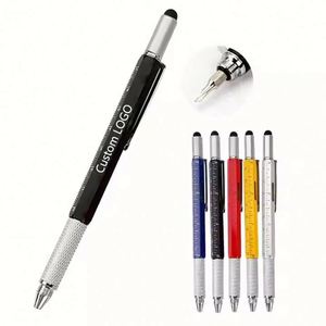 Stylo multifonction 6-en-1 2025 avec règle, niveau, tournevis double tête et stylet - Product Image 1