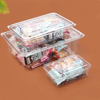 Grand récipient en plastique transparent pour collations de boulangerie boîtes d'emballage réutilisables de stockage de nourriture de pain de gâteau