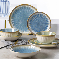 Assiettes en céramique de style nordique personnalisables, design minimaliste émaillé, compatibles lave-vaisselle, pour restaurant et usage domestique, idéales pour servir des salades