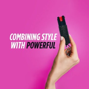 Professional Grade Diamond Spray Keychain Self Defense Women Pink Cry Carry Case Mace Rhinestone <b>Kit</b> Black Guard Dog Spray - Product Image 2