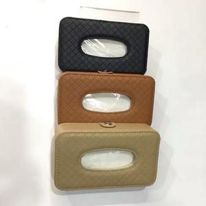 Boîte de papier de soie en cuir Pu bon marché pour l'intérieur de la voiture boîte de rangement de mouchoirs de voiture en gros vente chaude - Product Image 2
