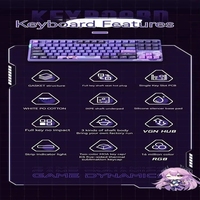 Nouveau clavier de jeu mécanique VGN V87pro avec rétroéclairage RVB, touches programmables, 2,4 GHz pour connexion sans fil, design ergonomique personnalisé