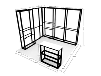 Stand d'exposition modulaire en aluminium portable pour salon professionnel