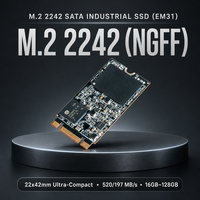 Disque SSD industriel M.2 2242 SATA III à faible consommation d'énergie, MLC NAND, 16 Go, 32 Go, 64 Go, 128 Go, pour instruments de diagnostic médical