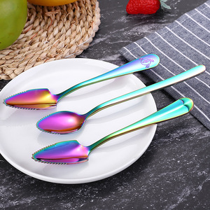 Cuchara de acero inoxidable para raspar puré de manzana, herramienta para complementar la alimentación de bebés, cuchara para raspar puré de kiwi, productos para madres y bebés - Product Image 4
