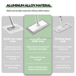 2025 Thiết Kế Mới Quét Dùng Một Lần Lau Lau Sàn Làm Sạch Khăn Lau Bụi Lau Khô Và Ướt Đầu Phẳng Lau Sạch Hơn Với Vải Sửa Chữa Clip - Product Image 5