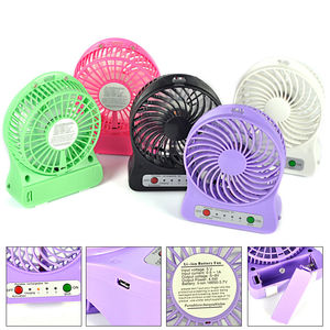 Ventilador de Mano Recargable USB con Luz LED para Viajes en Interiores, Ventilador Eléctrico Portátil Pequeño - Product Image 3