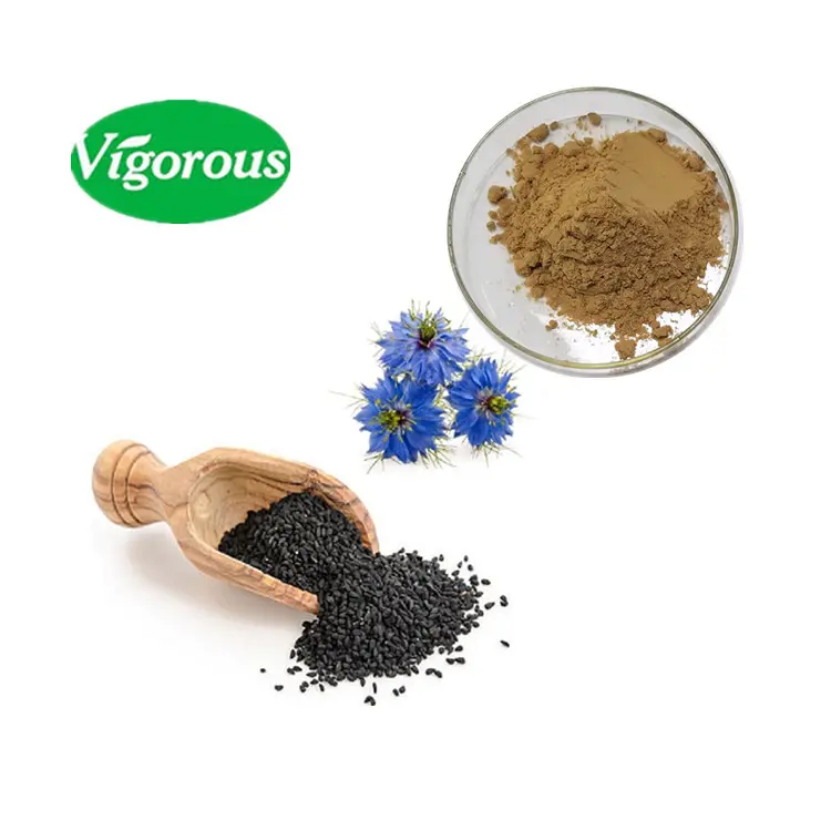 อินทรีย์5% 10% Nigella Sativa สารสกัดจากเมล็ด Thymoquinone ผง