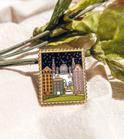 Épinglette en métal émaillé islamique Taraweeh Nights Pin Mosquée, design gratuit, cadeaux de l'Aïd