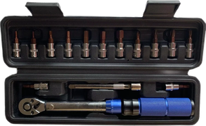 Jeu de clés dynamométriques et de douilles <span class=keywords><strong>Allen</strong></span> 15 pièces, outil de vélo réglable 1/4 2-15 Nm - Product Image 5