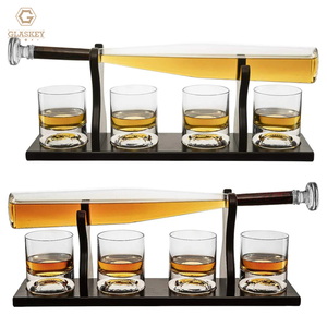 Ensemble de carafe à whisky et à vin en forme de batte de baseball avec 4 verres à baseball, ensemble de spiritueux pour petit ami, entraîneur, pour liqueur, tequila, <span class=keywords><strong>bourbon</strong></span> - Product Image 1