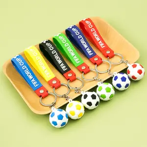 Diy De World Cup Simulatie Bal Sleutelhanger Voetbal Basketbal Rugby Tennis Hanger Sport Geschenken Voor Fans