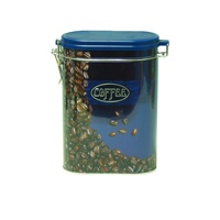 Boîte en métal ovale hermétique pour café et thé, personnalisable, avec couvercle à charnière, plusieurs couleurs JH