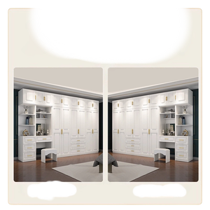 Armario Minimalista Ensamblado de 5-6 <span class=keywords><strong>Puertas</strong></span>, Mueble de Almacenamiento Grande para Dormitorio, Organizador de Ropa que Ahorra Espacio - Product Image 4