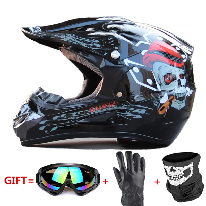 Capacete profissional para corrida, capacete de motocross com óculos para corrida, mtb e dh