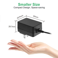Transformateur mural AC/DC 24W 24V 1A avec prise américaine, certification de sécurité complète pour la maison intelligente et les mini-appareils