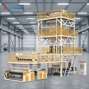 Sopladora de <span class=keywords><strong>Película</strong></span> de Una Sola Capa de Alto Rendimiento con IBC, EPC, Cambiador de Pantalla Hidráulico y Doble Enrollador Automático - Product Image 1
