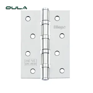 OEM Logo High Quality Iron Brush Steel Flat Butt Door Hinge Ball Bearing Furniture Pivot Door Hinge