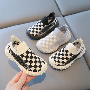 Primavera Otoño Niños <span class=keywords><strong>Zapatillas</strong></span> Color-Block Blanco y negro a cuadros niños <span class=keywords><strong>zapatillas</strong></span> Estudiantes niños zapatos deportivos niños <span class=keywords><strong>zapatillas</strong></span> - Product Image 3