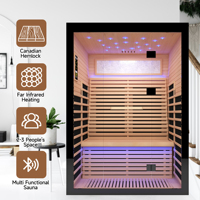 Sauna traditionnel en bois de pruche pour usage commercial et domestique, infrarouge lointain et vapeur sèche, pour vente directe d'usine