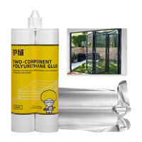 Adhesivo de Poliuretano de Doble Componente para Ventanas y Puertas de Aleación de Aluminio, Color Blanco, para Conexión de Esquinas de Acero Inoxidable