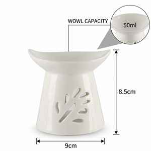 Quemador de Aceites Esenciales de Cerámica para Aromaterapia y Yoga, Calentador de Cera, Difusor de Aceite de Cerámica - Product Image 4