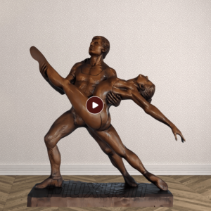 Best-selling Home Decorative Items Bronze Figure Statue Life Size Man And Woman Dancing Sculptures - Product Image 1