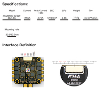T-MOTOR F55A ProII 4IN1 32비트 속도 컨트롤러 멀티로터용 모터 BEC ESC