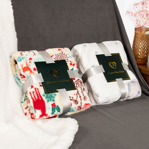 Chăn Vải Flanen Giáng Sinh Bán Sỉ Ném Thiết Kế Chăn Lông Cừu <span class=keywords><strong>Sherpa</strong></span> Kẻ Sọc Bền Vững - Product Image 1